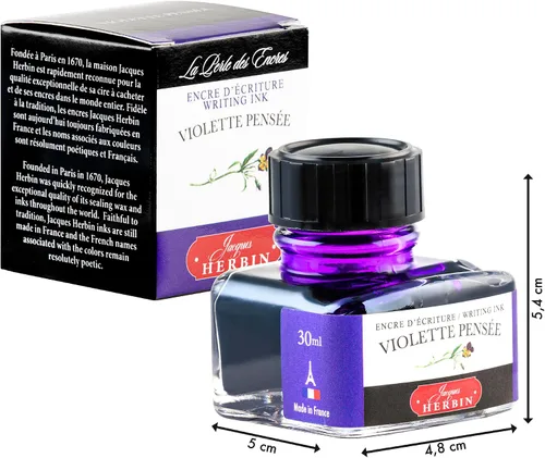 Vista 2 de J. Herbin Fountn - Tinta para bolígrafo (1.0 fl oz), color violeta