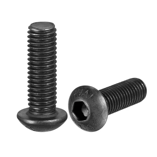 Vista 19 de uxcell Tornillos de cabeza de botón hexagonal M8x40mm Tornillos de acero de aleación 10pcs