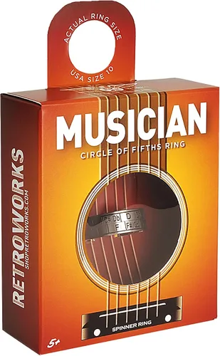 Vista 2 de Musicians Ring - Anillo giratorio de transposición para músicos, talla 10 de EE. UU