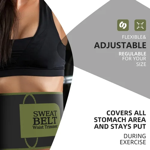 Vista 6 de ZPP Entrenador de cintura para mujeres y hombres, banda de sudor de neopreno, cinturón reductor de cintura adelgazante para entrenamiento