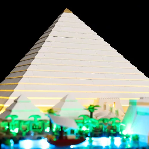Vista 6 de Kyglaring Kit de iluminación LED diseñado para Lego Great Pyramid of Giza 21058 (sin modelo) Architecture Landmark Collection Model Building Set