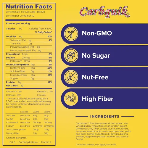 Vista 2 de Carbquik - Mezcla para hornear, 3 lb (48 oz)