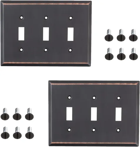 Vista 8 de Placa de pared de acero plana, color bronce