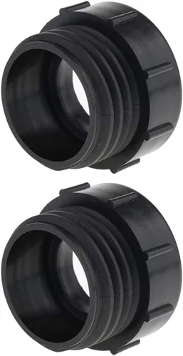 Vista 4 de 2 adaptadores de válvula IBC de 2 x 2 pulgadas, ajuste de tanque IBC, rosca fina hembra a rosca gruesa macho, plástico, fácil de instalar