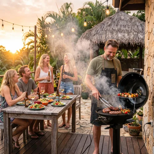 Vista 9 de Parrilla eléctrica, CUSIMAX - Parrilla eléctrica para interiores y exteriores de 1600W portátil con tapa para uso en interiores y exteriores, calor