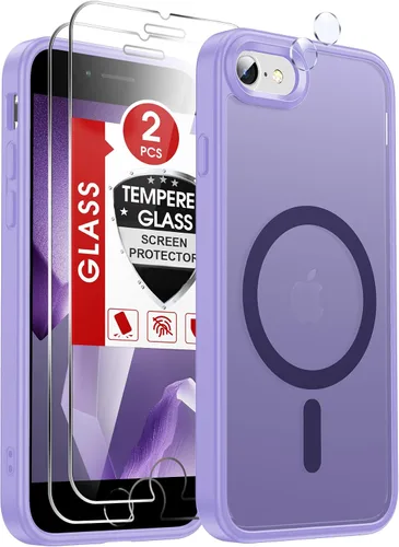 Vista 62 de LeYi Funda para iPhone XR: con protector de pantalla X2 + 2 funda para cámara [compatible con MagSafe] Funda protectora magnética i iphoneXR