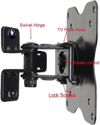 Vista 3 de VideoSecu Soporte de pared giratorio para TV con inclinación para Dell 19" 20" 22" 23" 24" 27" 28" 29" 30" 32" UP2716D U2717DA P2715Q S2716DG S2817Q