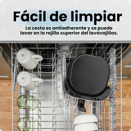 Vista 6 de Chefman TurboFry Touch - Freidora de aire táctil, tamaño familiar grande de 5 cuartos de galón, preajustes de control digital con un toque, papas