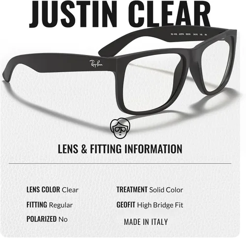 Vista 42 de Ray-Ban RB4165 JUSTIN CLASSIC - Gafas de sol de forma cuadrada con kit oficial de gafas
