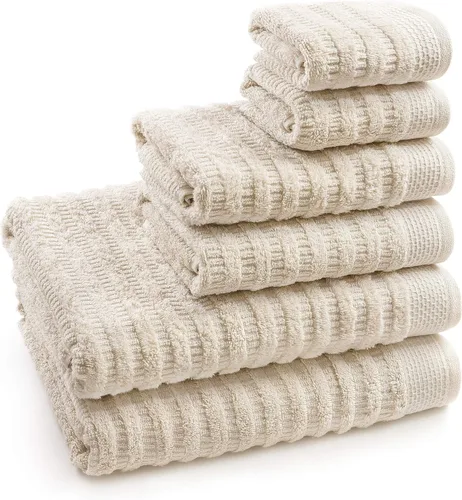 Vista 7 de Softerry Juego de toallas de baño de algodón orgánico puro, 100% algodón suave, extra absorbentes y duraderas, de secado rápido de 500 GSM, calidad