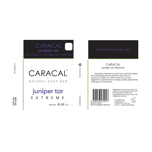 Vista 8 de CARACAL Paquete de 3 barras de jabón natural Juniper Tar Extreme - Aroma pesado inesperado