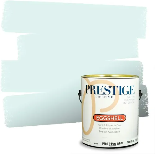 Vista 101 de PRESTIGE Pintura interior e imprimación en uno, salpicaduras acuosas, cáscara de huevo, 1 galón