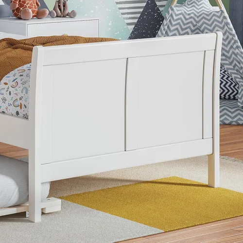 Vista 5 de Cama con plataforma nido doble urbana en color blanco