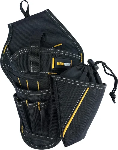 Vista 8 de MELOTOUGH Funda para taladro con portabrocas, funda para atornillador de impacto, funda resistente para cinturón de herramientas