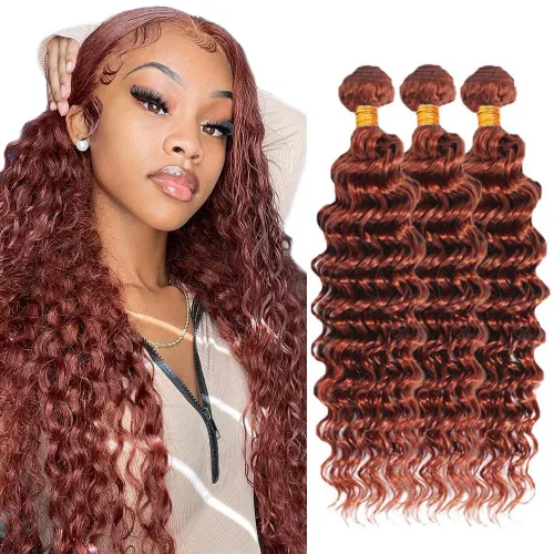 Vista 49 de Color 30 paquetes de cabello humano marrón onda del cuerpo paquetes 8 10 12 pulgadas brasileño virgen Remy extensiones de cabello humano doble trama