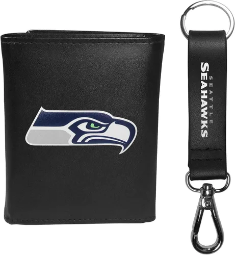 Vista 12 de Siskiyou Sports NFL unisex Tri-fold Wallet & Strap Key Chain