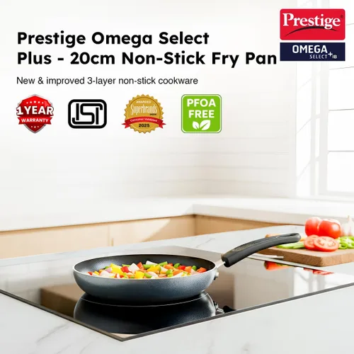 Vista 2 de Prestige Sartén antiadherente Omega Select Plus IB Aluminium para freír, 7.874 in, multicolor, mediana
