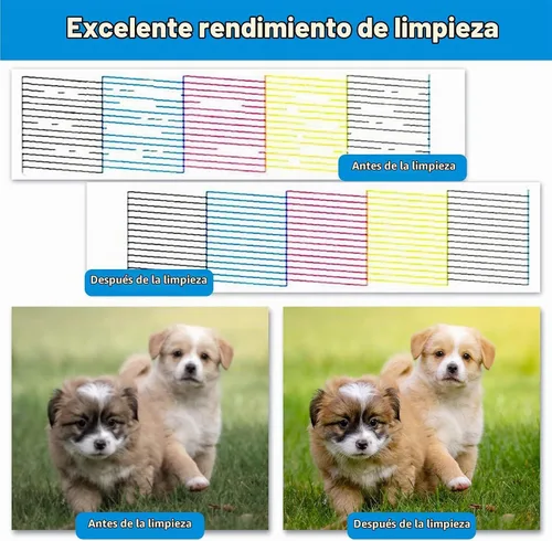 Vista 7 de Kit de limpieza de cabezal de impresión compatible con Brother Epson HP Canon Boquilla de inyección de tinta EcoTank Officejet Deskjet Pixma