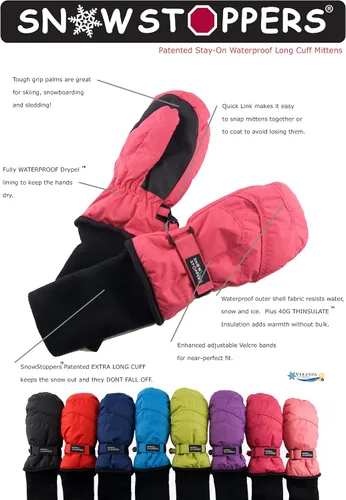 Vista 4 de SnowStoppers Manoplas de invierno impermeables para niños