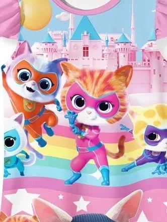 Vista 4 de SHELOVESIT Super Kitties Dresses for Girls, Casual Cat Costume Home Wear and Birthday Wear