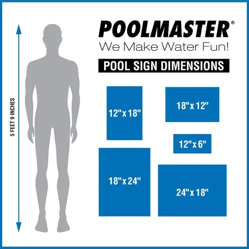 Vista 4 de Poolmaster 41384 - Reglas para la Señalización de Spa Público para Piscinas Comerciales , Piscina cerrada
