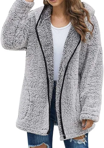 Vista 5 de Ropa de otoño para mujer, con solapa frontal abierta, para salir de noche