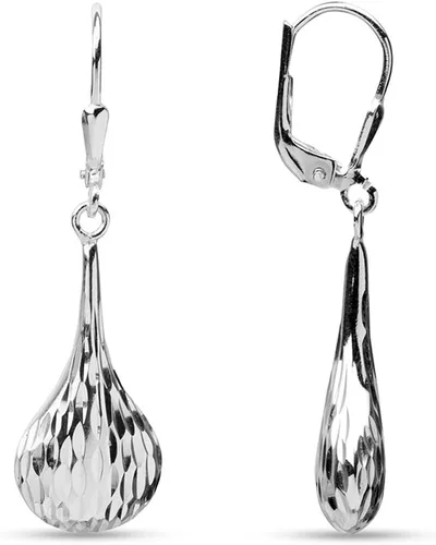 Vista 4 de LeCalla Aretes colgantes de plata de ley 925 con cierre de palanca, ligeros, bohemios, para mujer