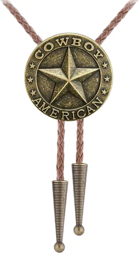 Vista 40 de Jeilwiy Corbata de bolo para hombre, corbatas vaqueras, collar de corbata #44 Elemento de sombrero de vaquero
