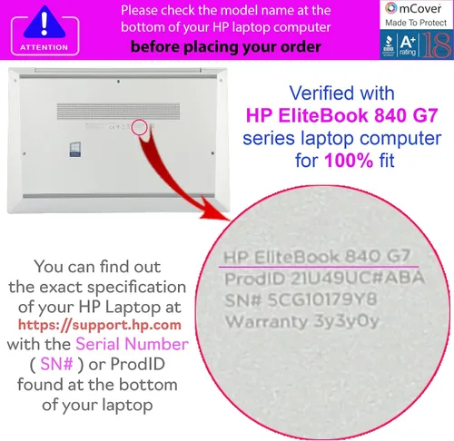 Vista 4 de mCover Funda solo compatible con HP EliteBook 840 G7 / G8 (Intel CPU) de 14 pulgadas 2020 ~ 2022 EliteBook 845 G7 / G8 (CPU AMD) Series Windows