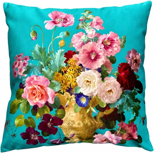 Vista 58 de Funda de cojín floral ligera de lujo, 18 x 18 pulgadas, pintura al óleo retro victoriana de doble cara, fondo negro, flor vibrante, funda de cojín