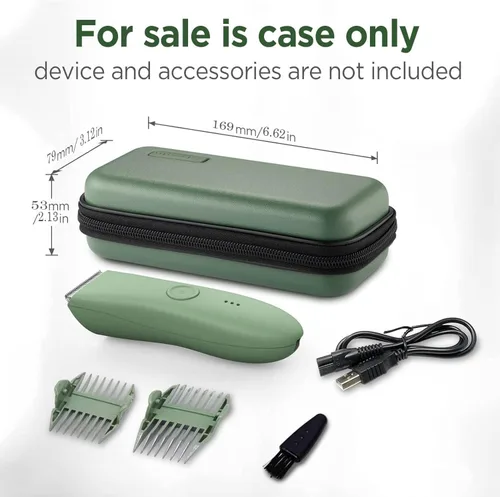 Vista 2 de Estuche rígido de EVA para Meridian/MANSPOT Shaver Groin & Body Hair Trimmer – Bolsa organizadora de aseo para hombres para maquinilla de afeitar