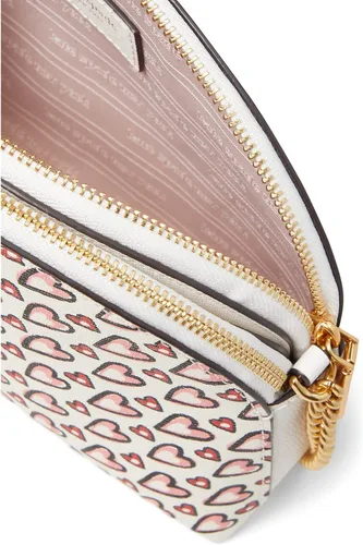 Vista 3 de Kate Spade New York Morgan - Bolso cruzado de domo con estampado de corazón de San Valentín