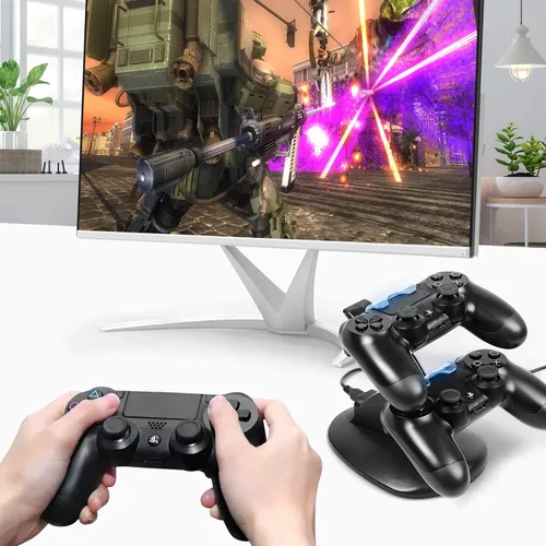 Vista 4 de Playstation4 Regular Slim Pro Controller Charger, SUNKY LED Gaming Console Charging Stand USB Dock Station Mount Cradle for Sony PS4