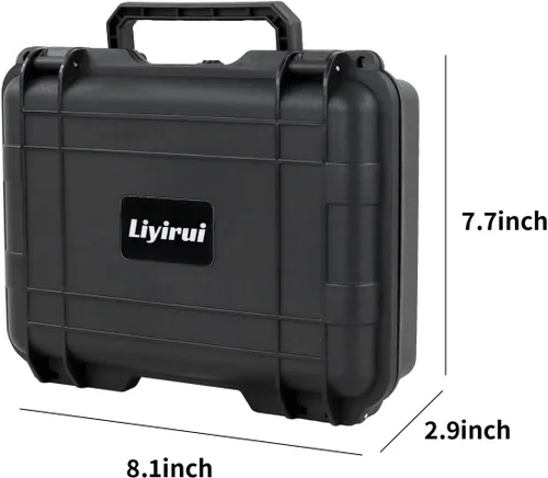 Vista 7 de Estuche rígido de transporte con hoja de espuma en forma de cubo pre-perforada en línea para joyería, reloj de pulsera, electrónicos