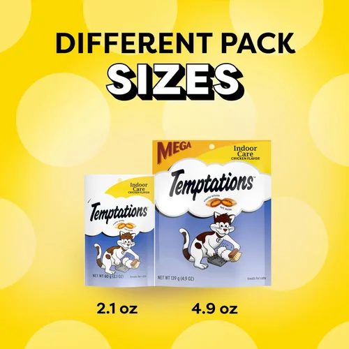 Vista 9 de Temptations Cat Treats Indoor Care, golosinas clásicas crujientes y suaves para gatos, sabroso sabor a pollo, bolsa de 2.1 onzas (paquete de 12)
