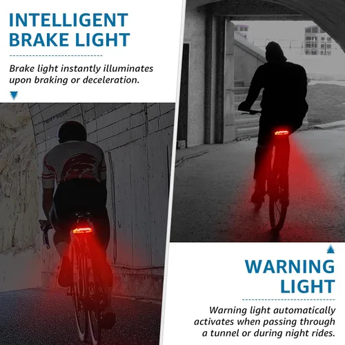 Vista 4 de Ebike Turn Signals, Rechargeable Bike Tail Light with Remote IP65 Waterproof Bicycle Rear Light, USB Rechargeable, Wireless Control Blinkers Fits