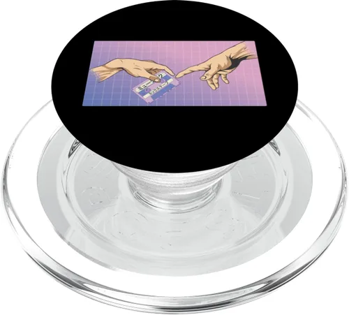 Vista 7 de Vaporwave Aesthetic Music audiocassette Synthwave Vaporwave PopSockets Adhesive PopGrip