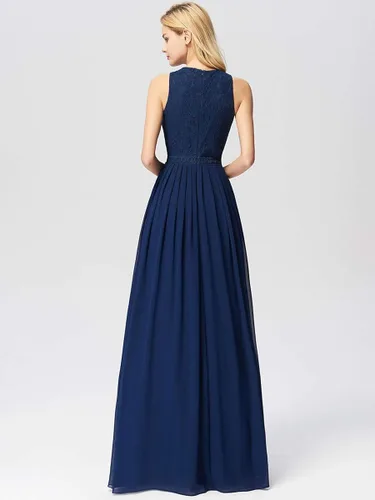 Vista 2 de Ever-Pretty Women's Round Neck Pleated A-Line Floor Length Bridesmaid Dress 07391-USA