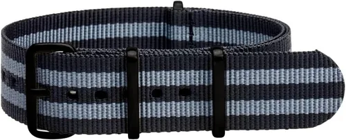 Vista 4 de Clockwork Synergy Premium Nylon Ballistic Watch Correas Correas PVD Negro Hardware Bandera estadounidense