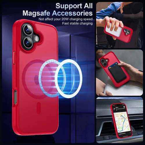 Vista 363 de MOCCA - Funda magnética resistente para iPhone XR de 6.1 pulgadas, compatible con MagSafe, funda con protección contra caídas de grado militar