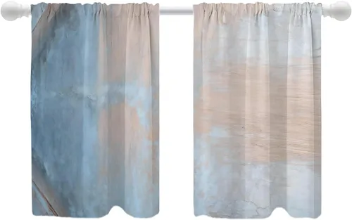 Vista 75 de Shrahala Cortinas de nivel de chakras con mandala beige para ventanas de cocina, paneles de cortina de ventana de mandala multicapa de poliéster