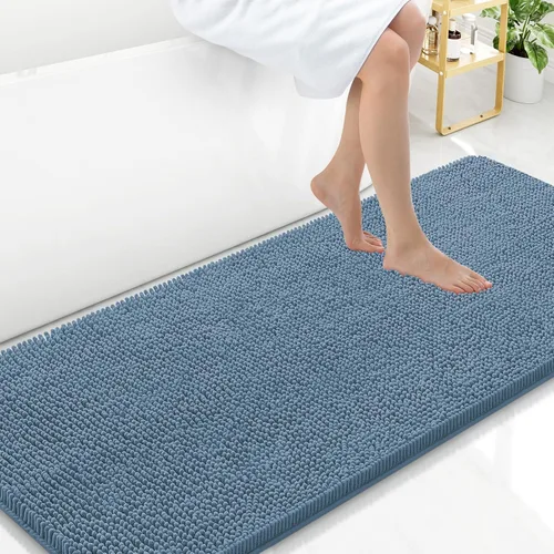 Vista 43 de Arotive Alfombras de baño de felpilla extrasuaves y absorbentes, de 24 x 16 pulgadas, lavables a máquina, parte trasera de goma antideslizante