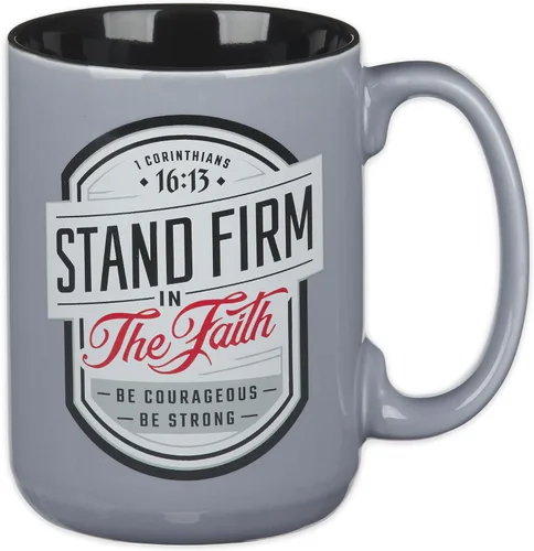 Vista 25 de Christian Art Gifts Taza grande de cerámica inspiradora con escritura bíblica para café y té para hombres: Versículo bíblico que anima al hombre
