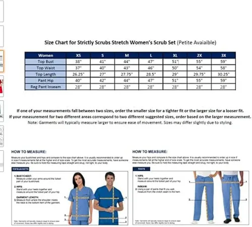 Vista 2 de Medgear - Conjunto de ropa quirúrgica para mujer con pantalones elásticos de 12 bolsillos