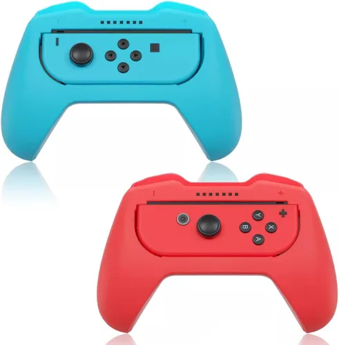 Vista 9 de Paquete de 3 agarres cómodos compatibles con Joy Con, kit de empuñaduras compatibles con interruptorcontrolador OLED con 4 tapas para el pulgar