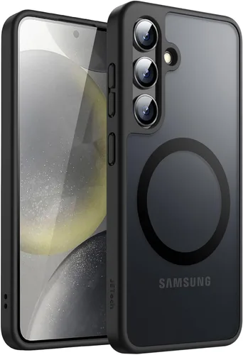 Vista 19 de JETech Estuche magnético para Samsung Galaxy S24 5G, compatible con MagSafe, funda protectora para teléfono con parte trasera translúcida y mate a