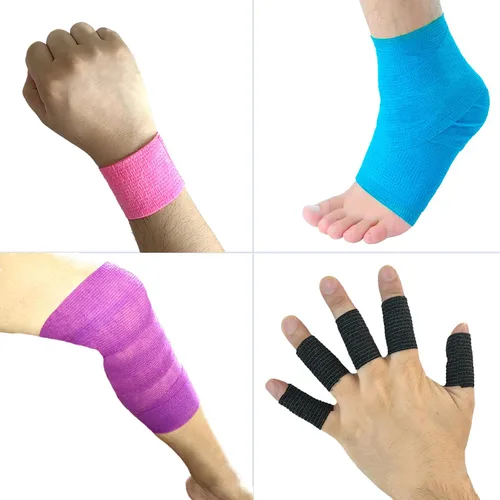 Vista 7 de Baisunt Paquete de 6 vendajes cohesivos de 1 pulgada, cinta autoadhesiva autoadhesiva autoadhesiva transpirable para muñeca, tobillo, deportes, Negro