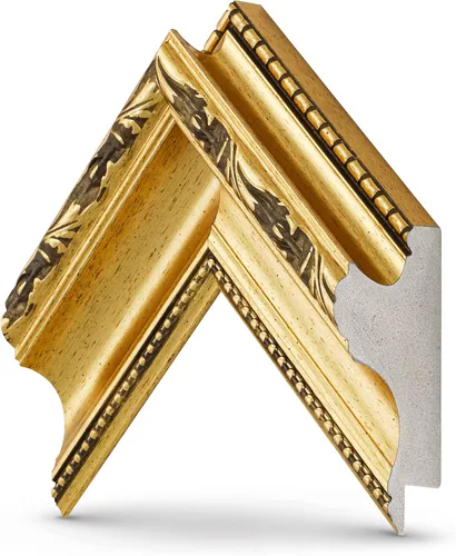 Vista 6 de Marco de TV Premiere Deco Dorado Ornamentado con Chip de Color de 3" (32", 43", 50", 55", 65", 75", 85") Compatible SOLO con televisores Samsung The