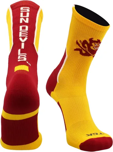 Vista 14 de TCK NCAA Perimeter Crew Socks, calcetines deportivos de equipo de rendimiento atlético para hombres y mujeres, absorben la humedad, con licencia