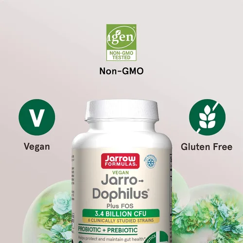 Vista 5 de Jarrow Formulas Jarro-Dophilus + FOS - 3.4 mil millones de UFC por porción - Suplemento prebiótico y probióticos para apoyo inmunológico e